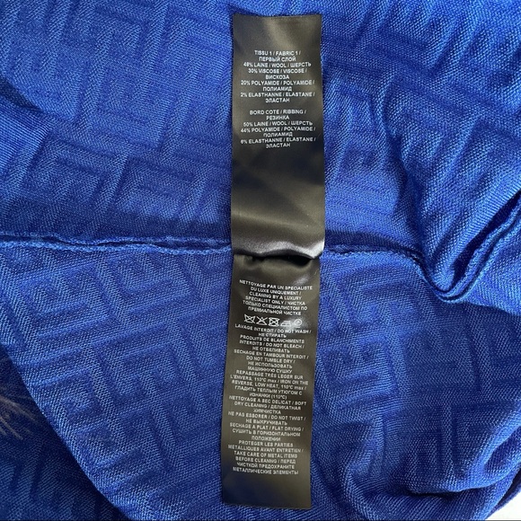 ❌SOLD❌ Balmain Balman Monogram Jacquard Long Sleeve Wool Blend Minidress - Picture 12 of 17